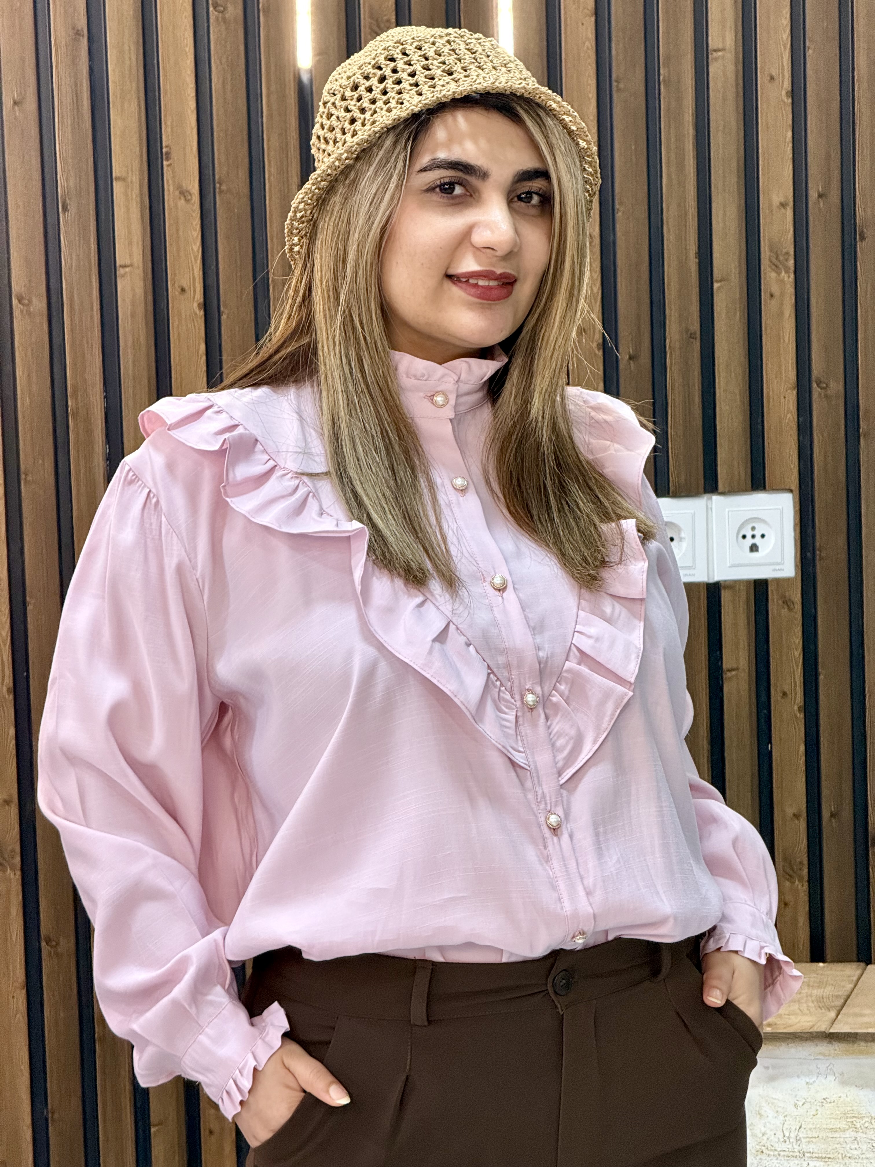 شومیز مدل پری - سبز ماچا / ۷۰ / سایز۱